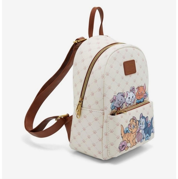 Loungefly Disney Cats Flower Quilt mini Backpack - Picture 2 of 4